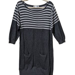 Boden knit dress striped top 16R